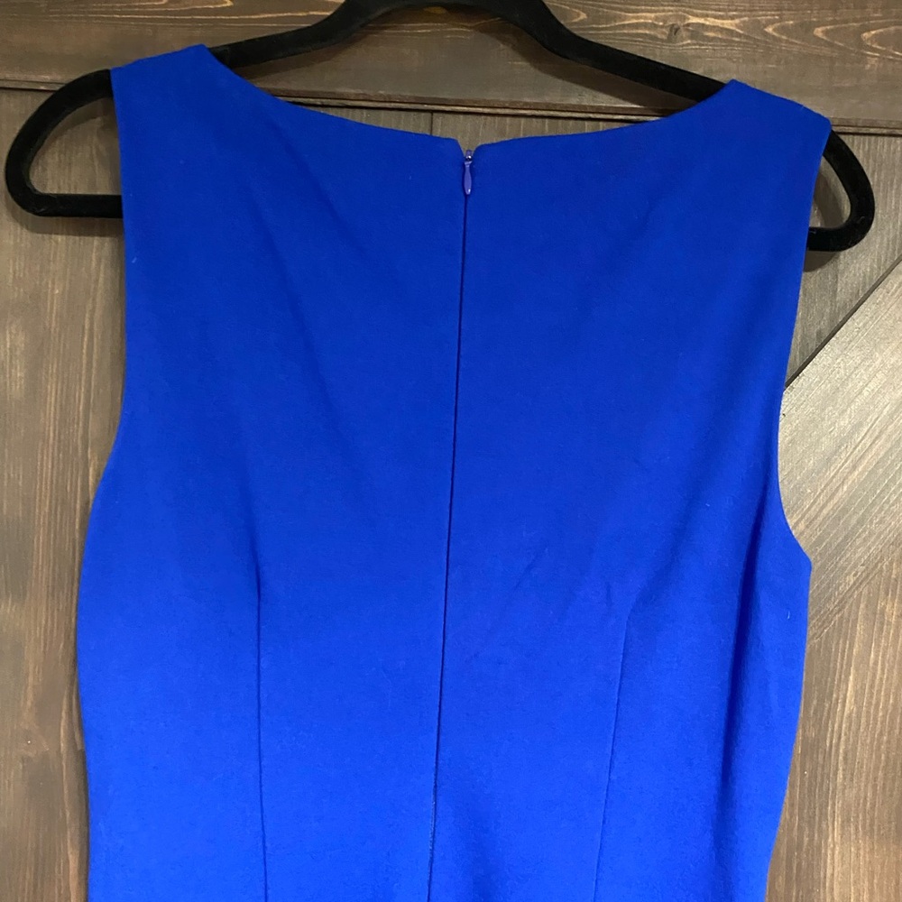 Cache Blue Ruched Sheath Midi Dress - Picture 3 of 4